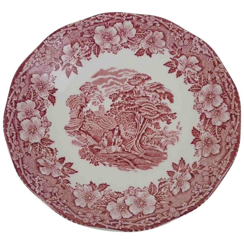 Untertasse für Kaffee 14,5 cm Enoch Wedgwood Woodland Rot