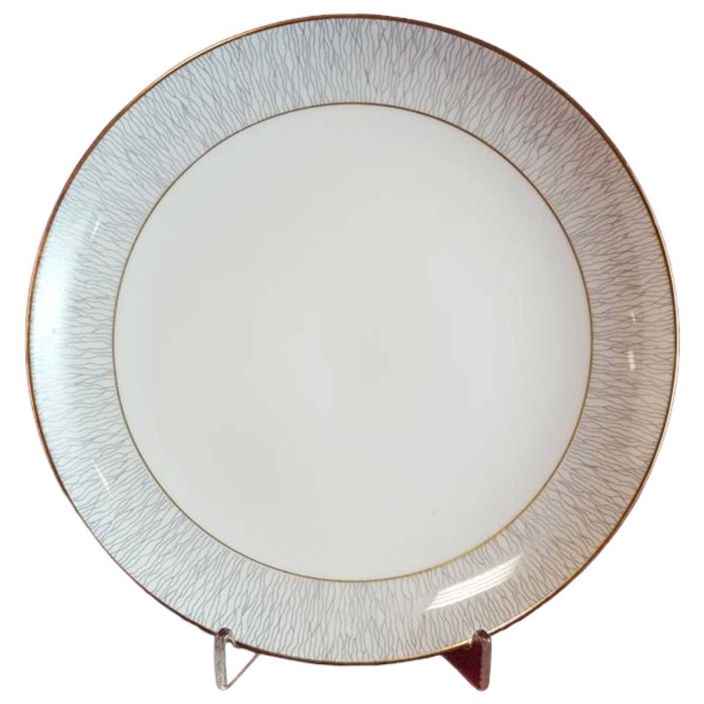 [1818330-1] Kuchenteller Dessertteller Frühstücksteller 18 cm Königl. pr. Tettau Ria 1347 grauer Rand (gebraucht - sehr gut)