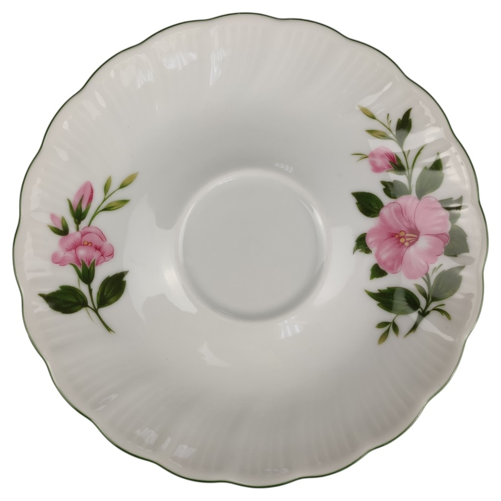Untertasse für Kaffee 15 cm Winterling Kirchenlamitz Wildrose Relief Form