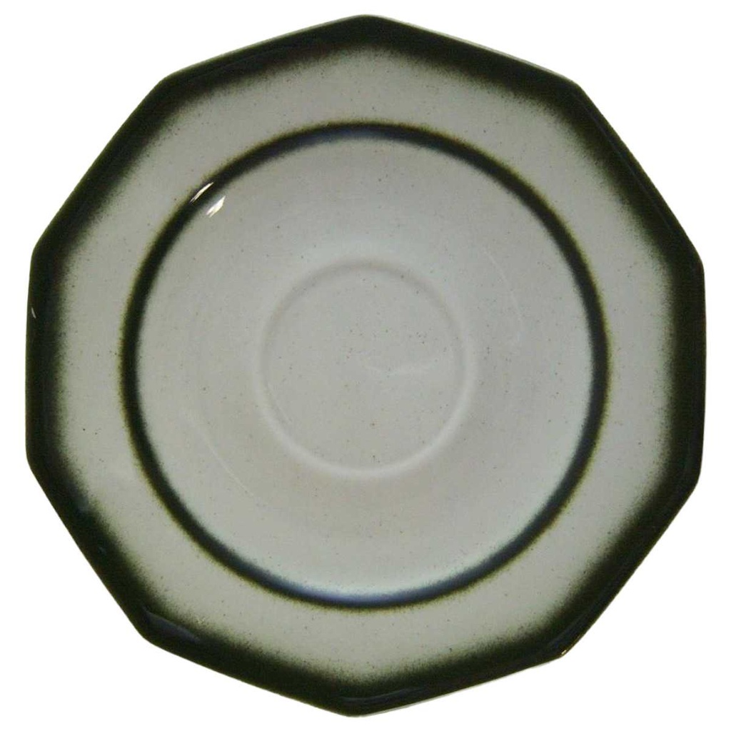 [1822989-1] Untertasse für Kaffee 14,8 cm Winterling Kirchenlamitz Bergamo Grüner Rand (gebraucht - sehr gut)