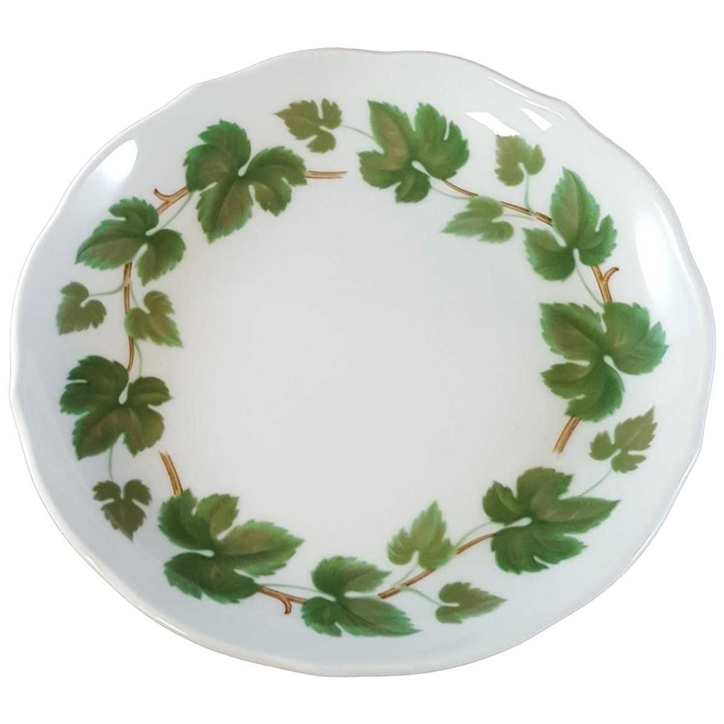 [45811609-1] Untertasse für Suppe 17 cm Hutschenreuther Maria Theresia Weinlaub I. Wahl Weiß (gebraucht - sehr gut)