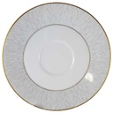 Untertasse für Tee 15,2 cm Königl. pr. Tettau Ria 1347 grauer Rand Grau