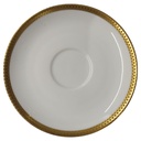 Untertasse für Kaffee Goldrand 14,2 cm Thomas Porzellan Unbekannte Formen Weiß