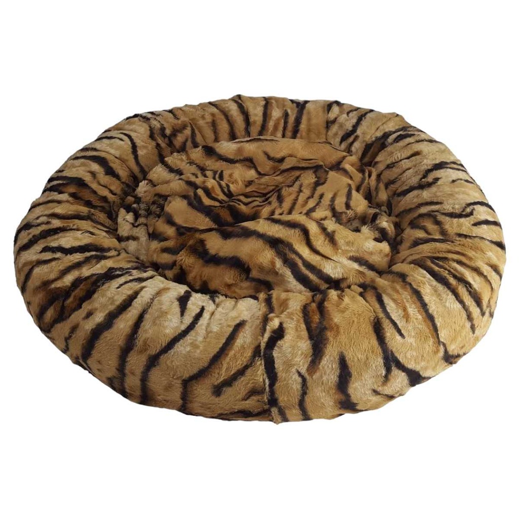 Hundebett Katzenbett Haustierbett Kuschelbett mit Kissen einlage Plüsch Rund