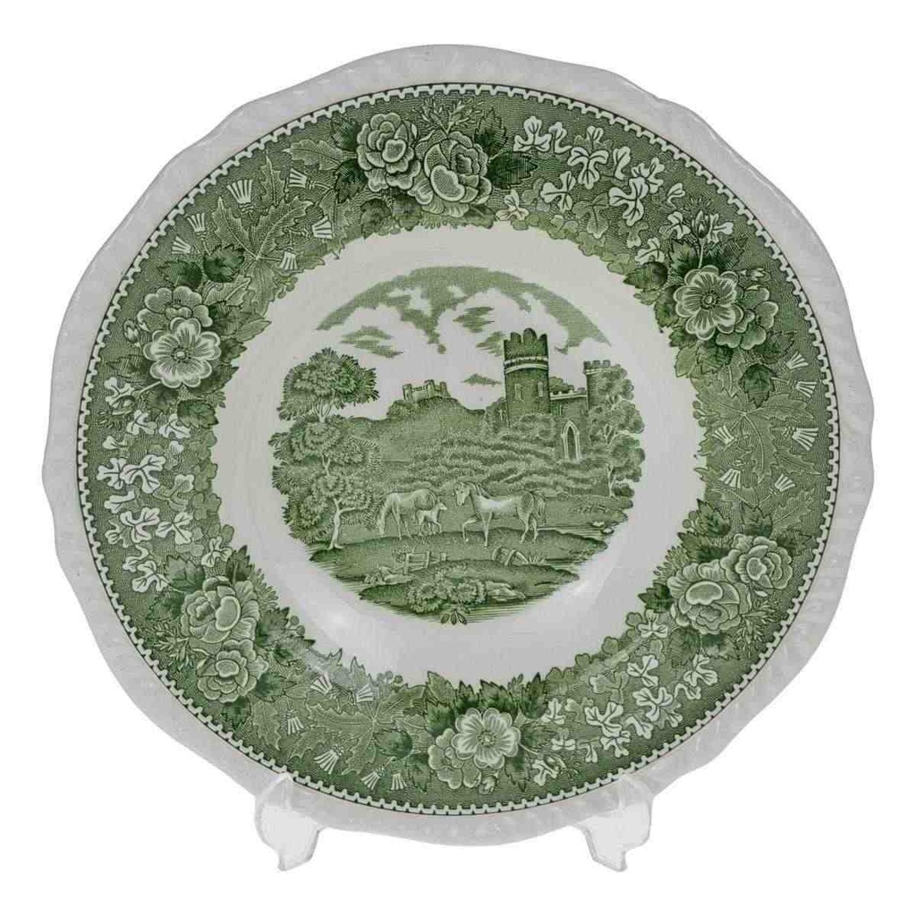 [458168437-1] Suppenteller 23,3 cm Adams English Scenic Grün (gebraucht - gut)