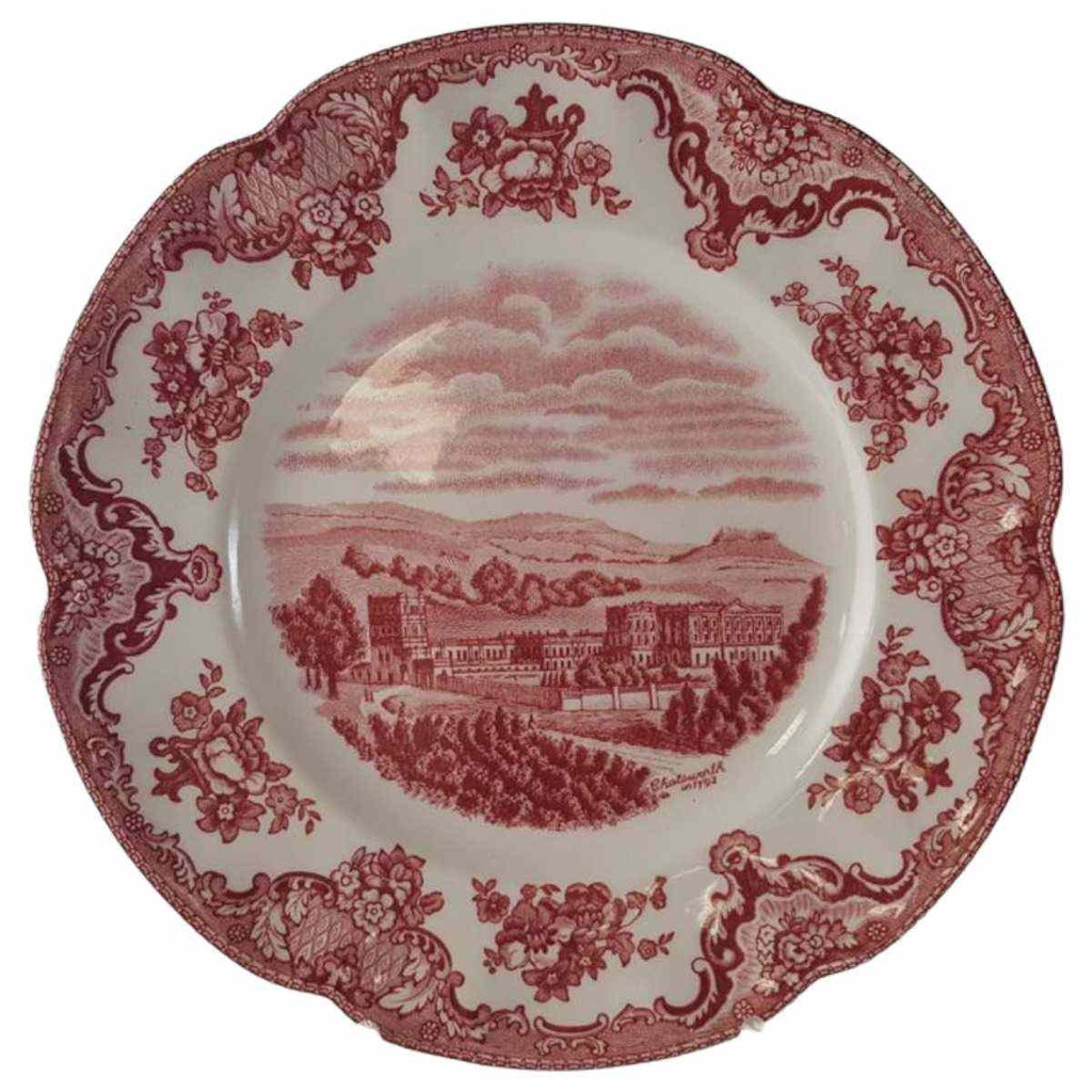 [458169244-1] Kuchenteller 20 cm Johnson Bros Old Britain Castles Rot (gebraucht - sehr gut)